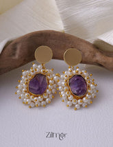 AS101050 - Natural Raw Stone Earrings (color option) 1-Zilmor